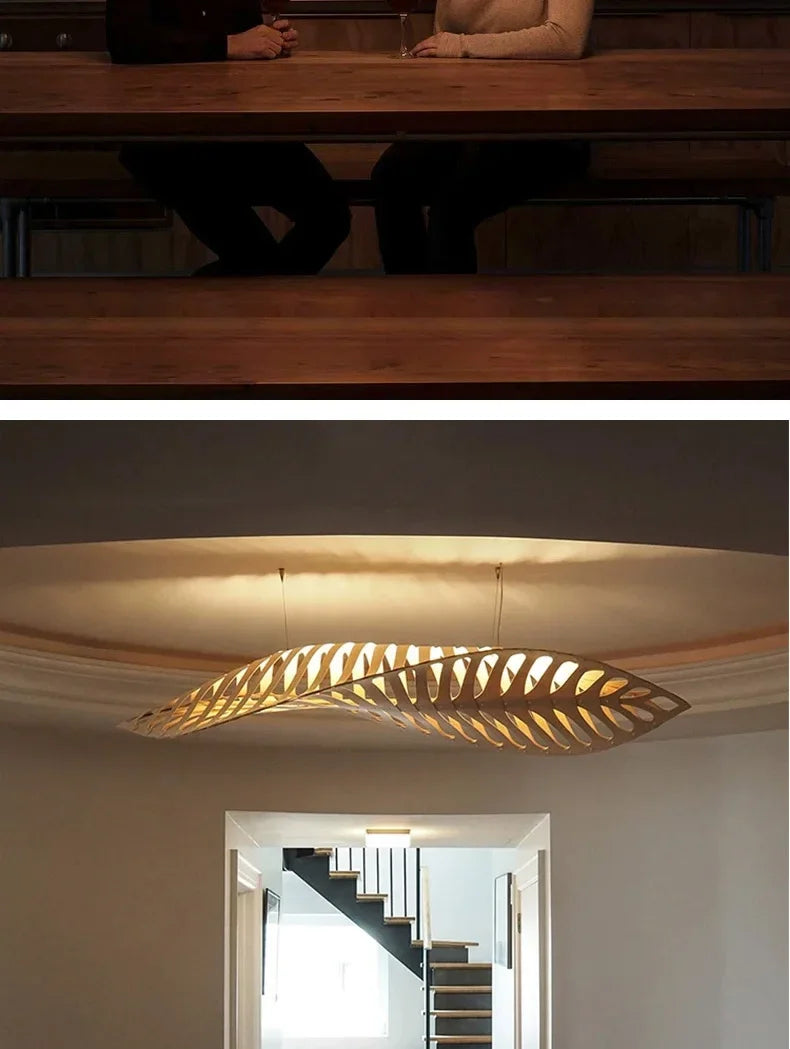 Wabi-Sabi Wood Pendant Chandelier