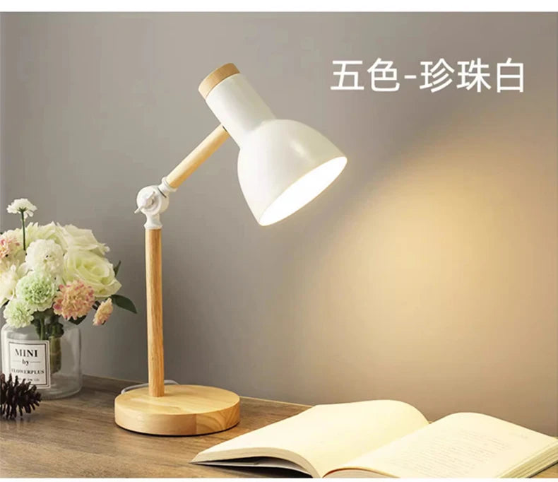 Nordic Wood Bedside Lamp