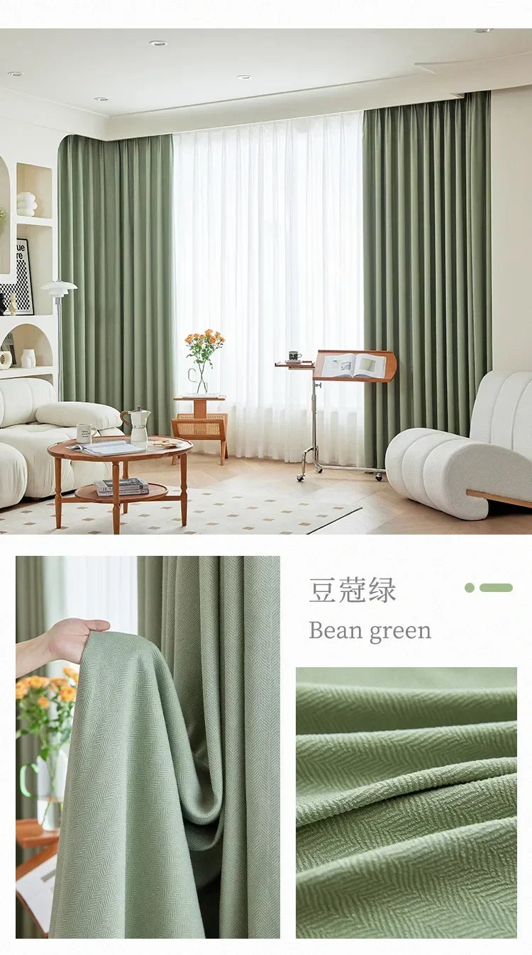 Modern Chenille Blackout Curtains