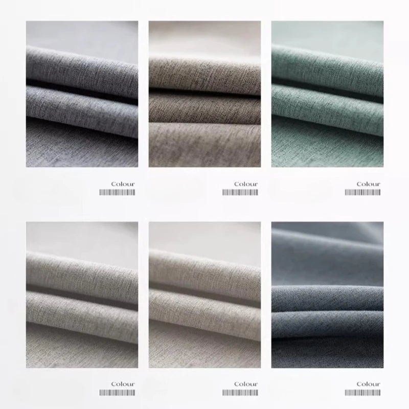 Modern Cotton-Linen Blackout Curtains