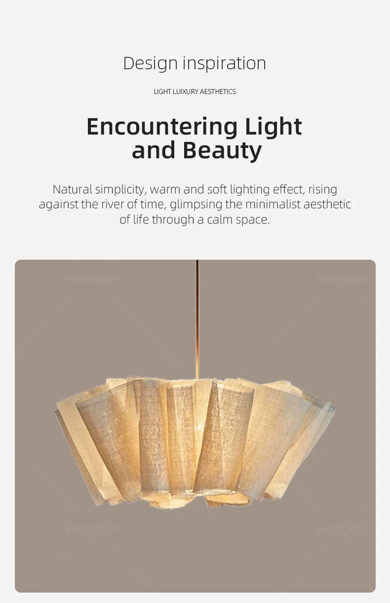 Wabi-Sabi Fabric Pendant Chandelier