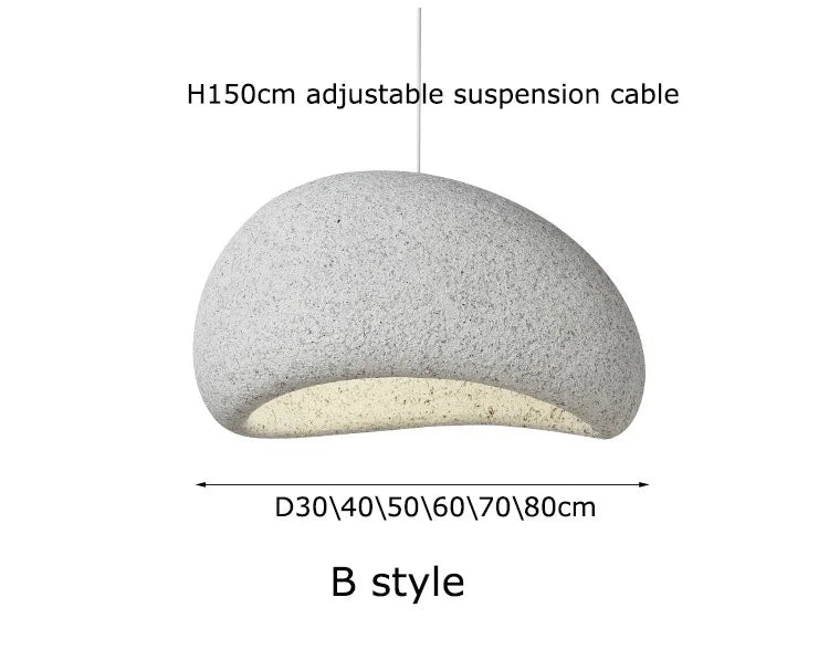 Wabi-Sabi Stone Pendant Chandelier
