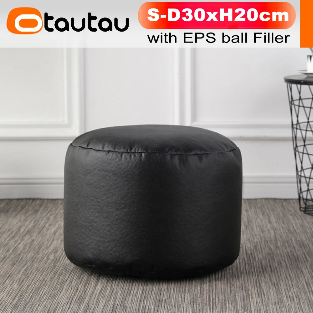 Round Storage Pouf