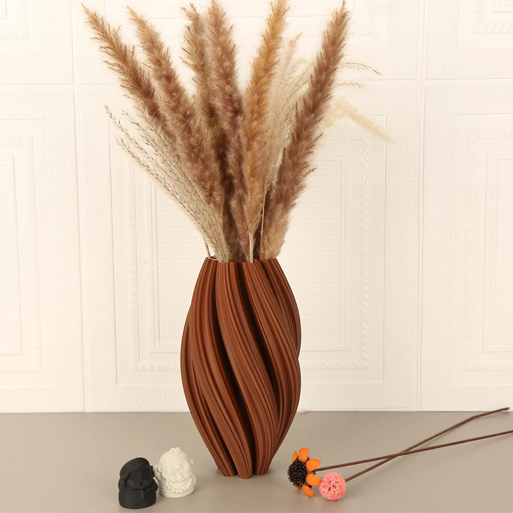Wave-Texture Morandi Vase