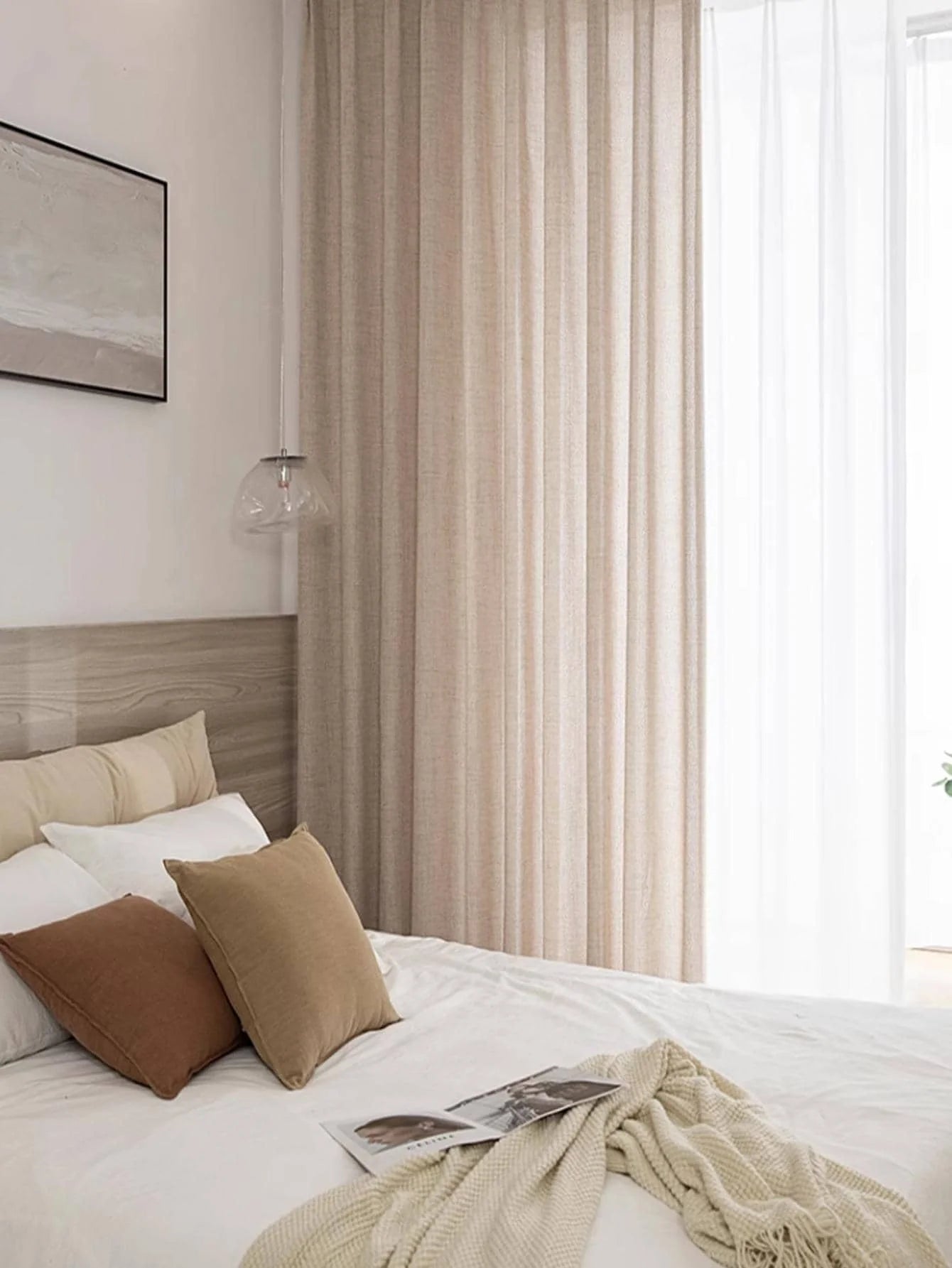 Japanese Cotton-Linen Semi-Sheer Curtains