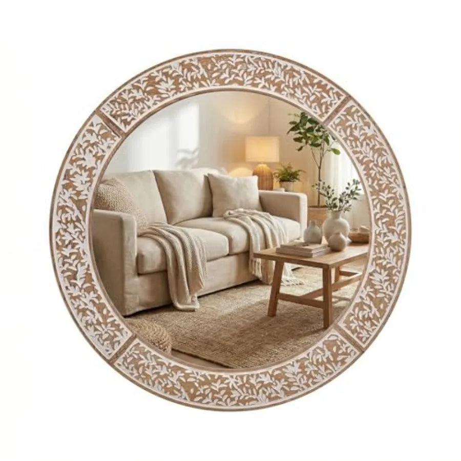 Farmhouse Round Wall Mirror