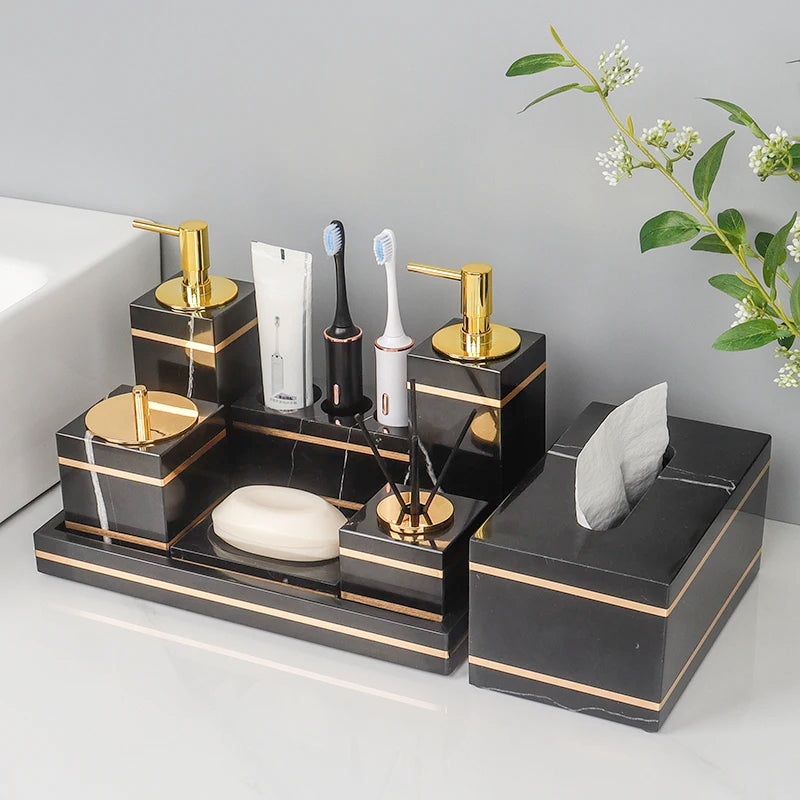 Nero Marquina Bathroom Set