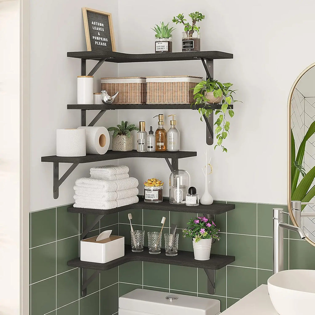Floating Corner Wall Shelf