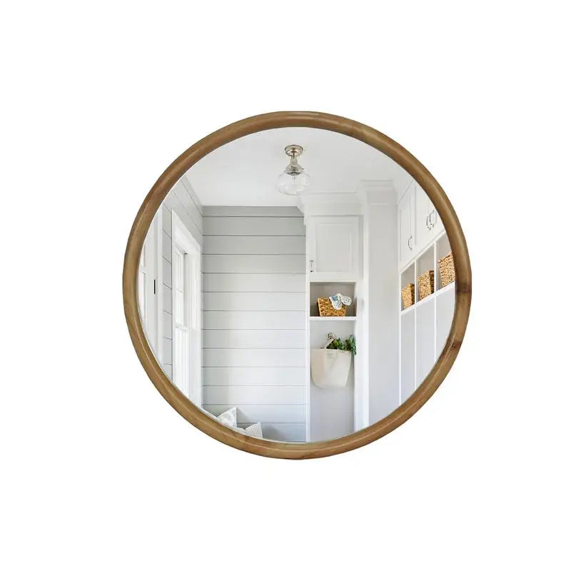 Boho Round Natural Wall Mirror