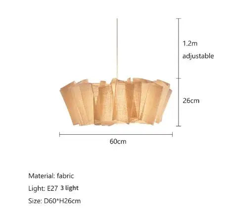 Wabi-Sabi Fabric Pendant Chandelier