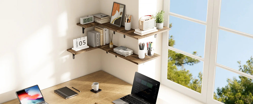 Floating Corner Wall Shelf