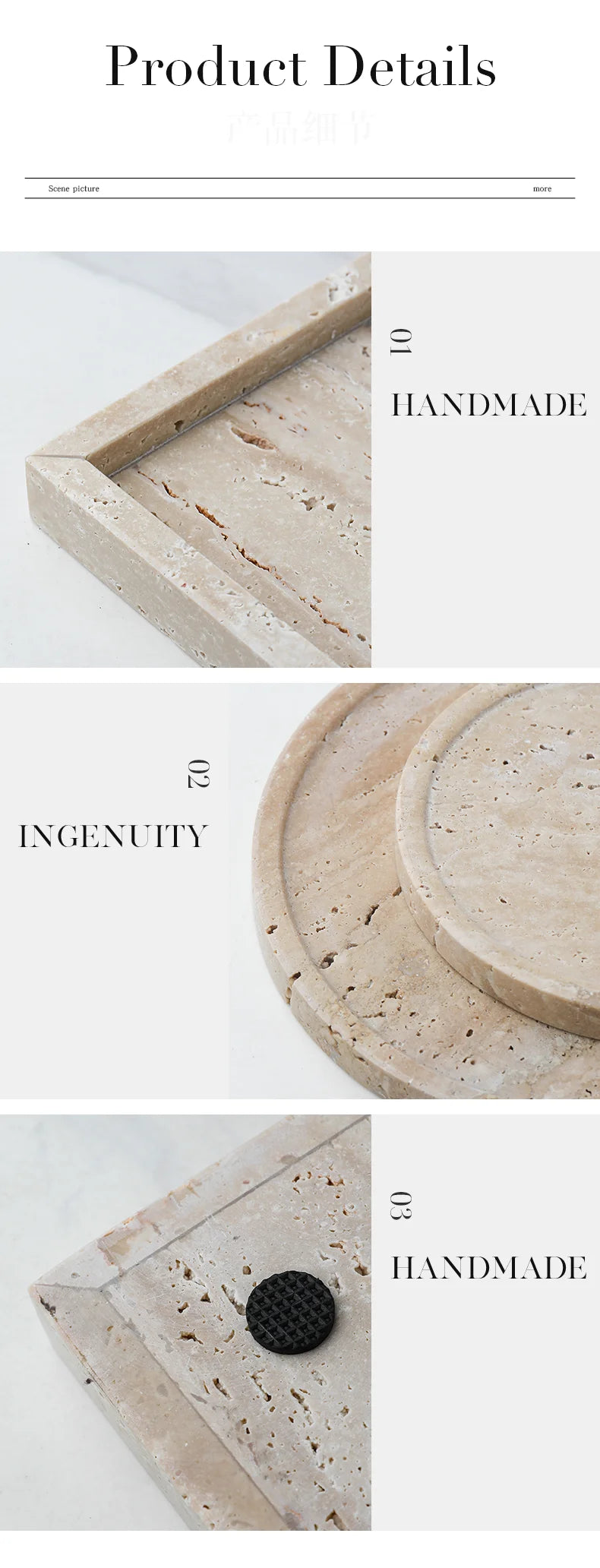 Travertine Display Tray