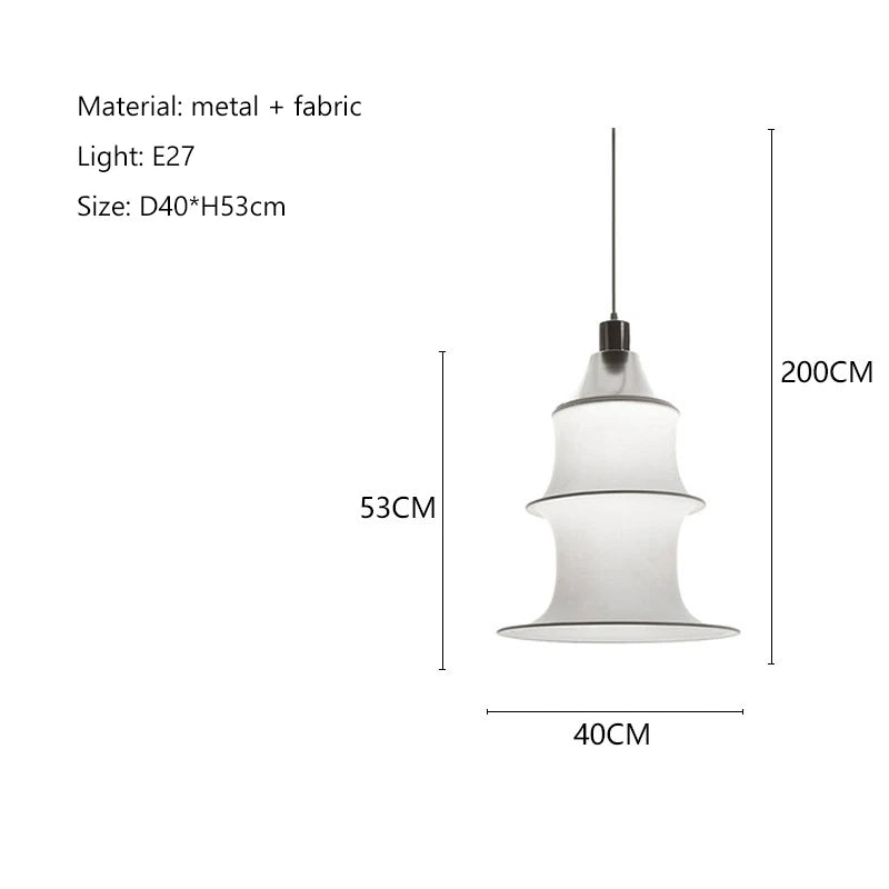 Wabi-Sabi Fabric Pendant Chandelier