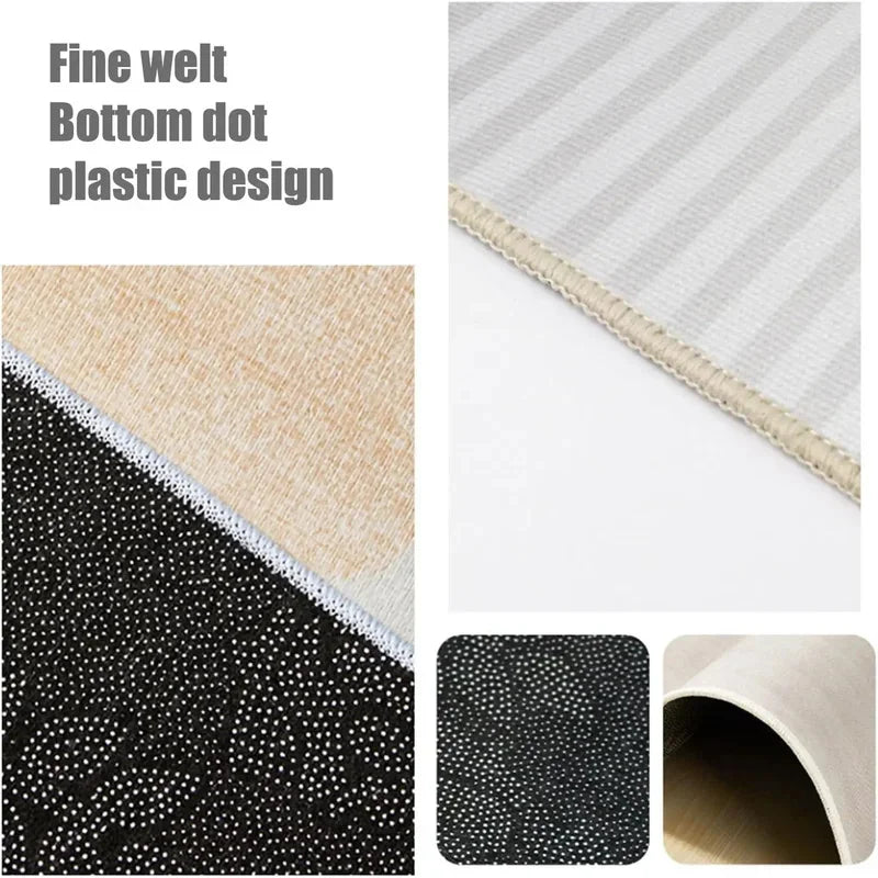 Washable Neutral Area Rug