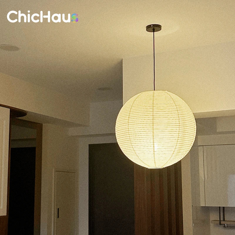 Wabi-Sabi Paper Pendant Chandelier