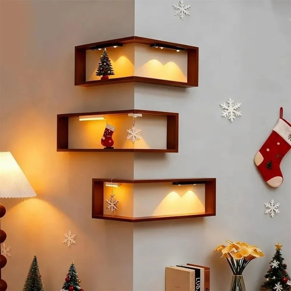 Floating Corner Wall Shelf