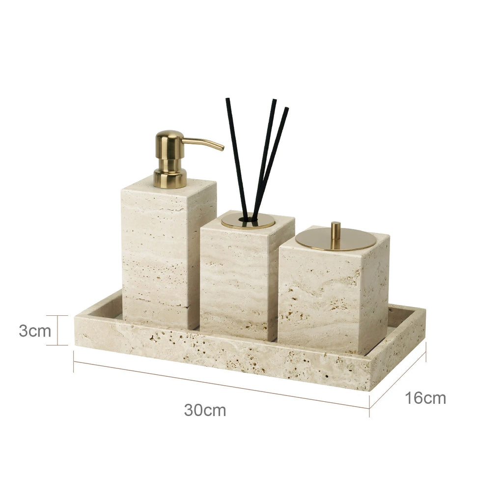 Travertine Bathroom Set