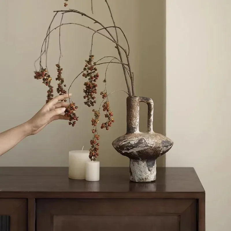 Rustic Spotted Pottery Vase