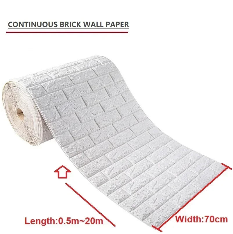 3D Foam Brick Wallpaper