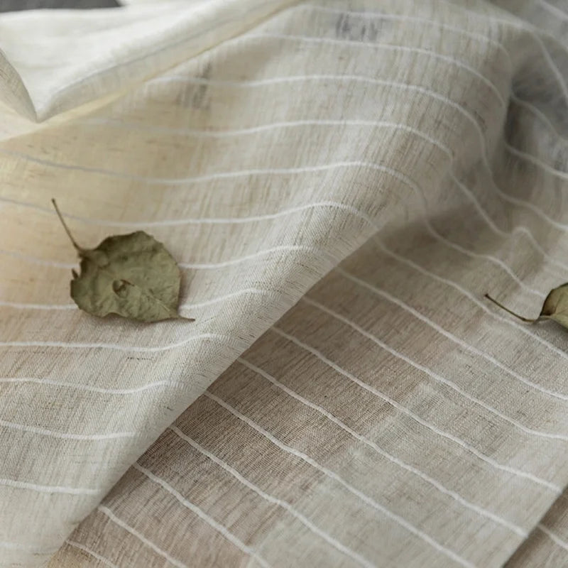 Japandi Cotton-Linen Sheer Curtains