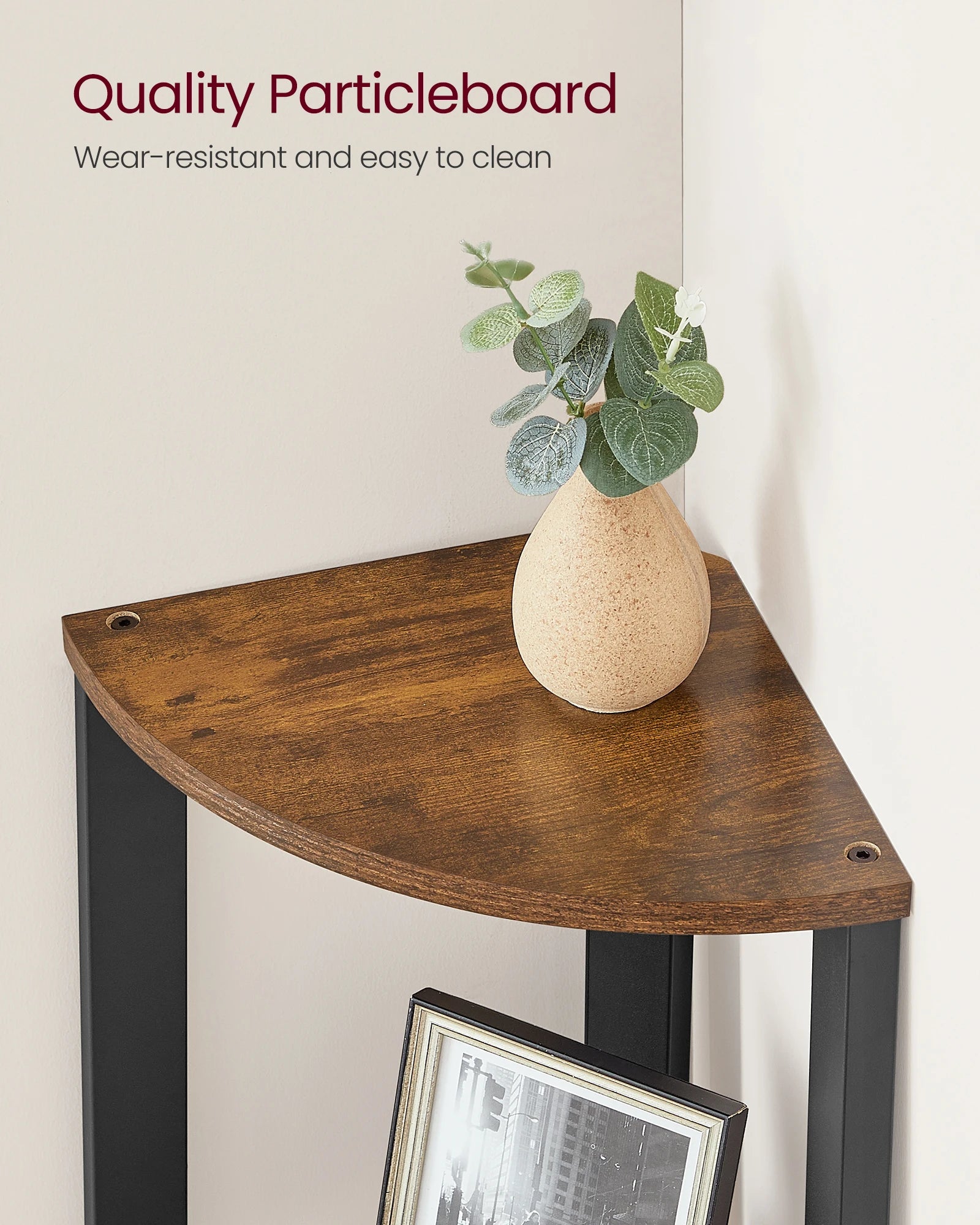 Wood Corner Bookshelf