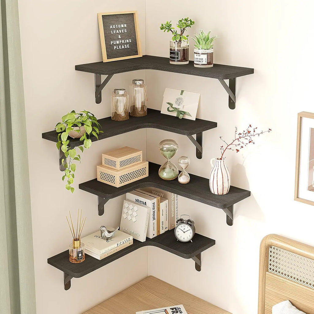 Floating Corner Wall Shelf