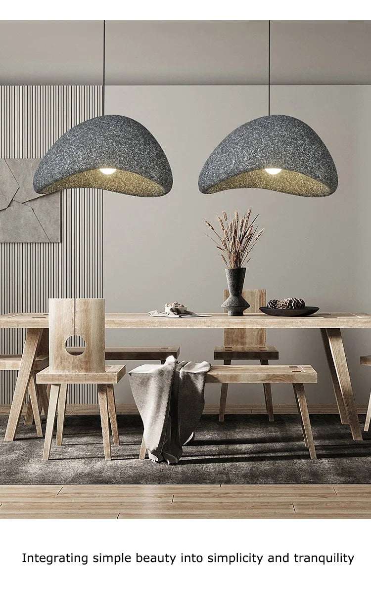 Wabi-Sabi Stone Pendant Chandelier
