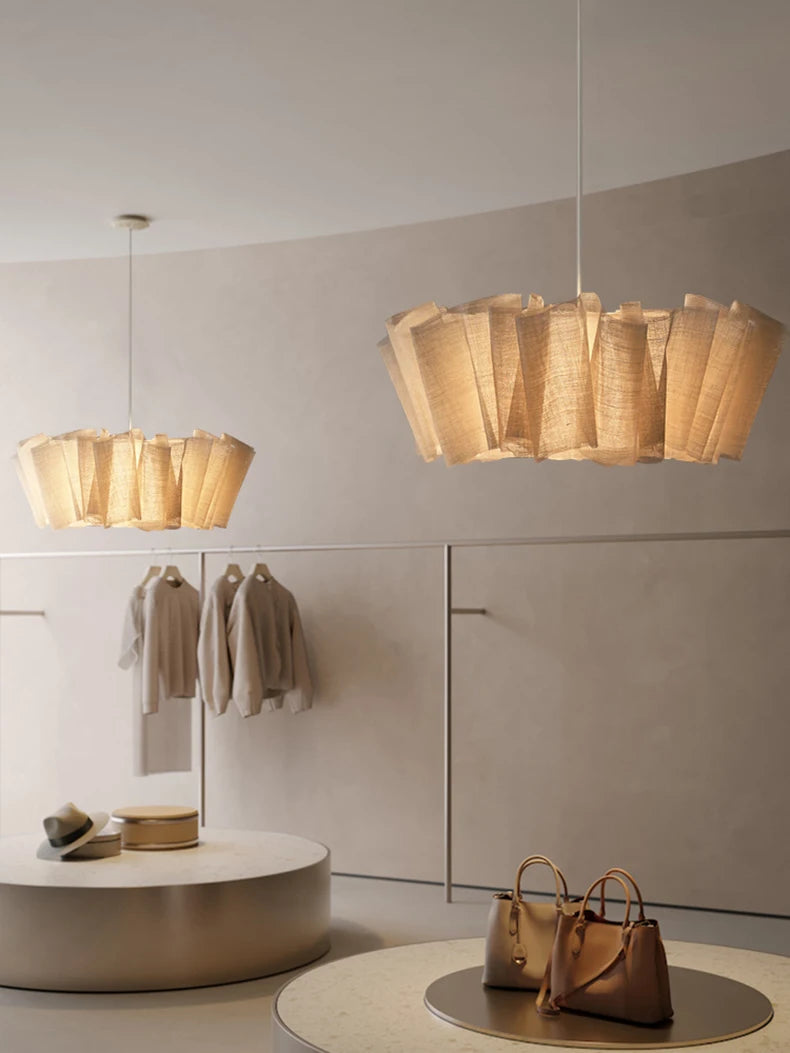 Wabi-Sabi Fabric Pendant Lamp