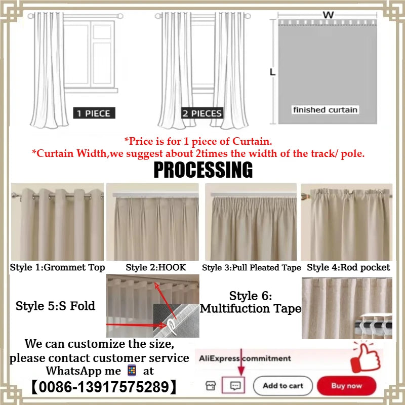 Modern Linen Blackout Curtains
