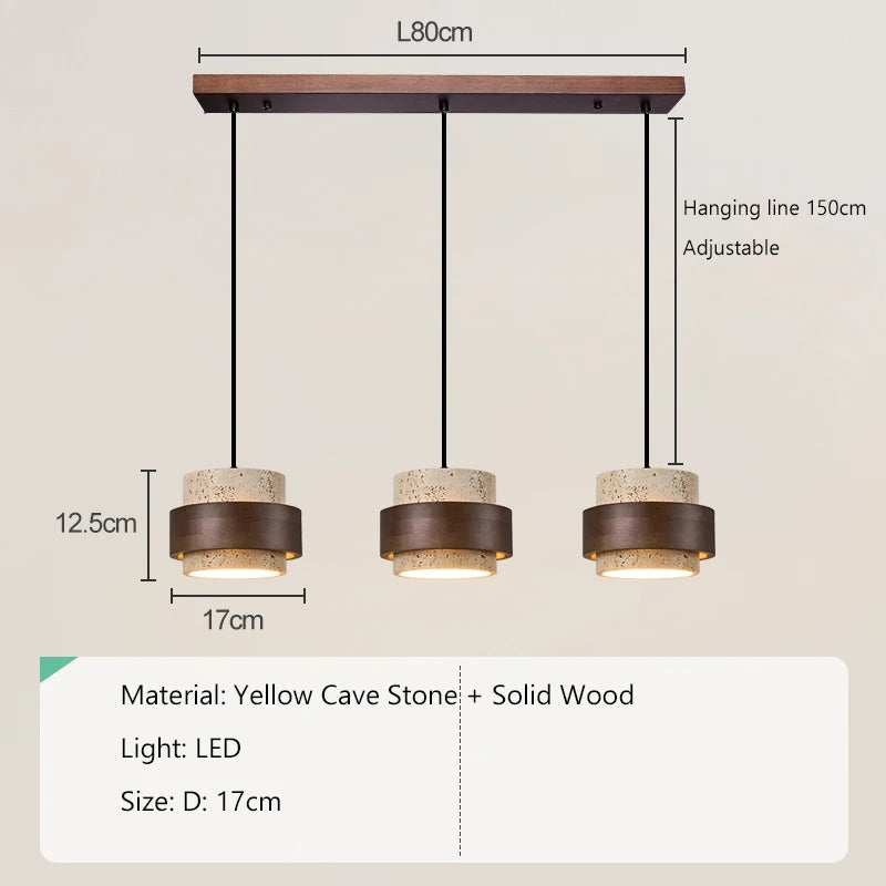 Wabi-Sabi Stone Pendant Chandelier