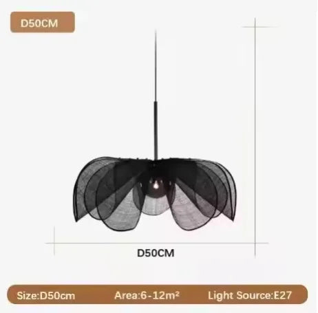 Wabi-Sabi Fabric Pendant Chandelier