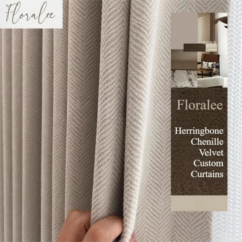 Modern Chenille Blackout Curtains