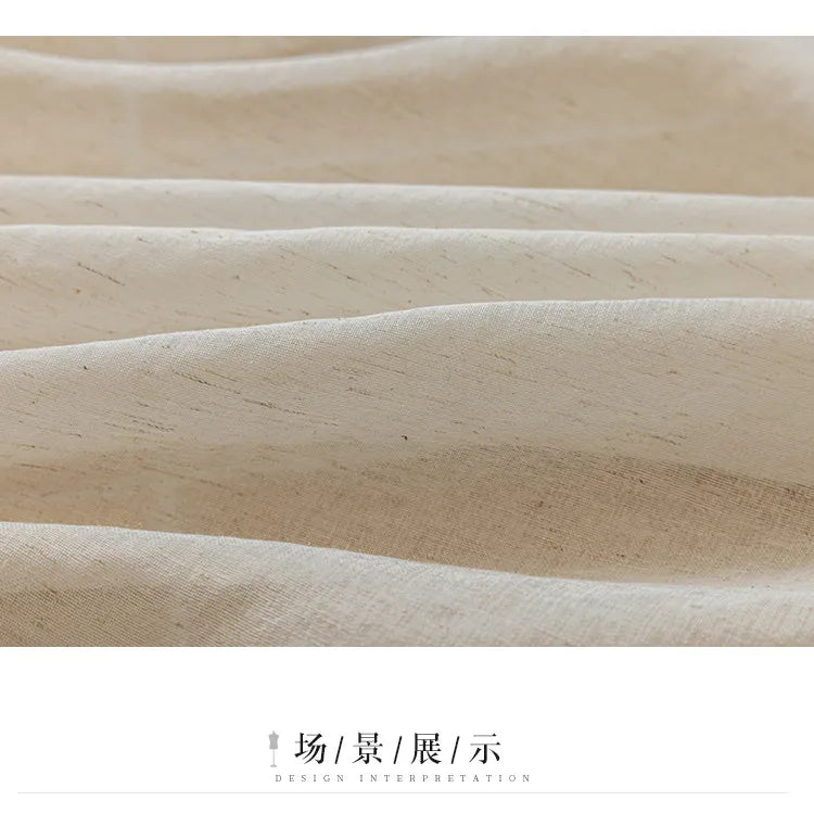 Modern Cotton-Linen Sheer Curtain