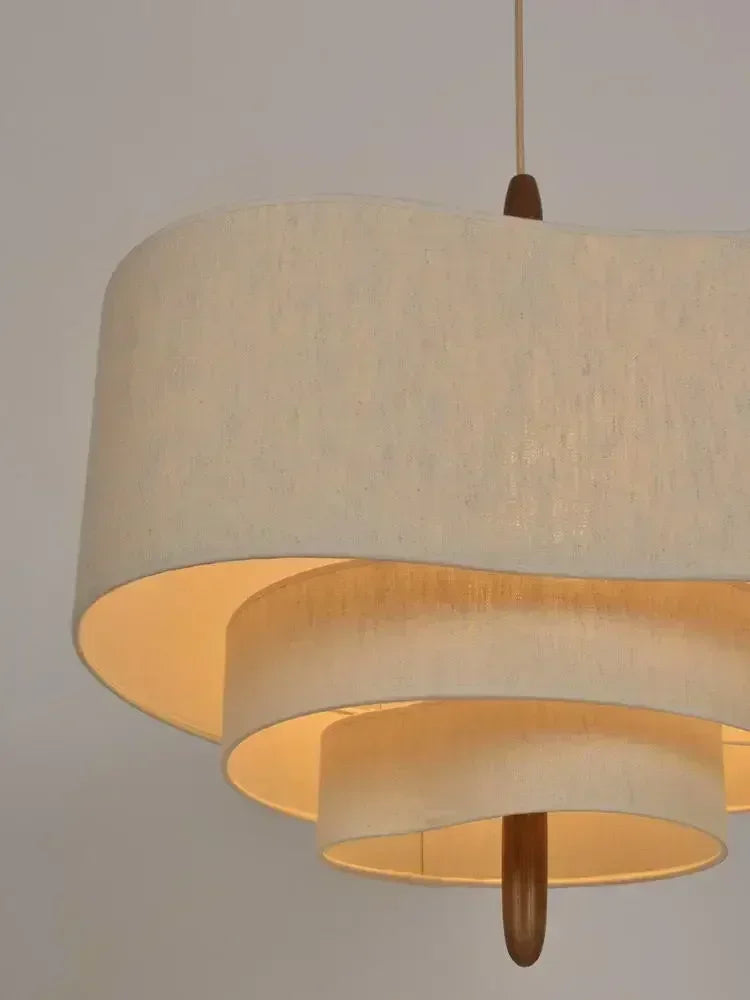 Wabi-Sabi Fabric Arc Pendant Lamp