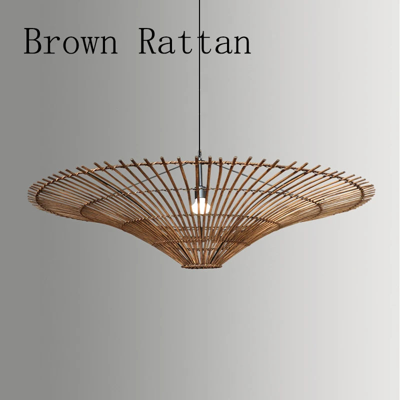Retro Rattan Pendant Chandelier