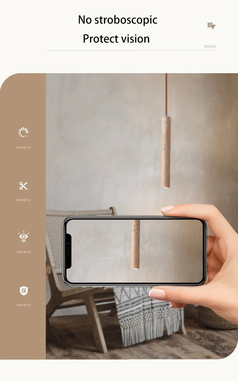 Wabi-Sabi Stone Pendant Chandelier
