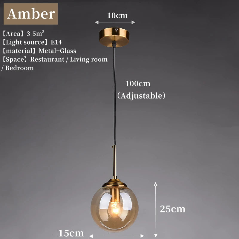 Modern Metal & Glass Chandelier