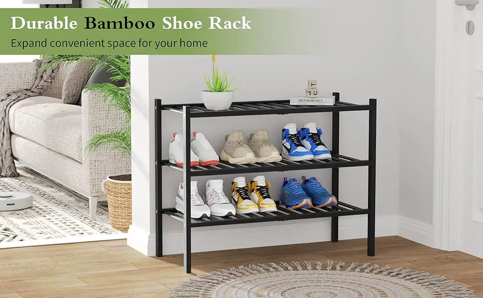 Bamboo Shoe Rack