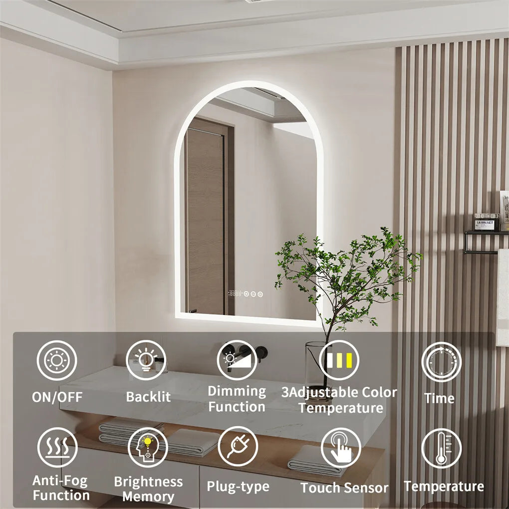 Arched LED Bathroom Mirror