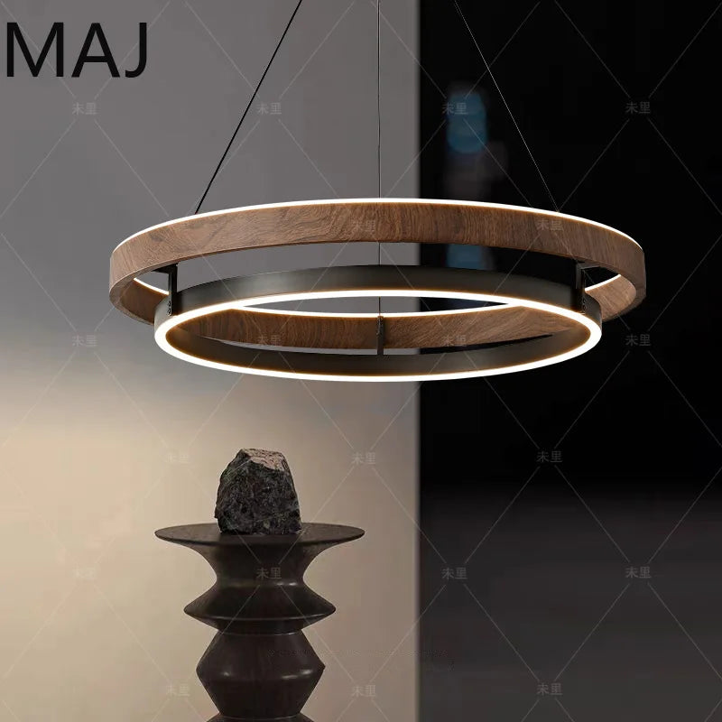 Wabi-Sabi Wood Pendant Chandelier