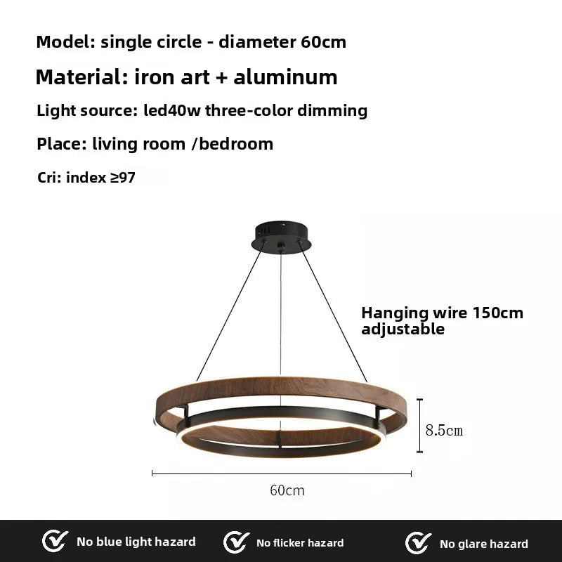Wabi-Sabi Wood Pendant Chandelier