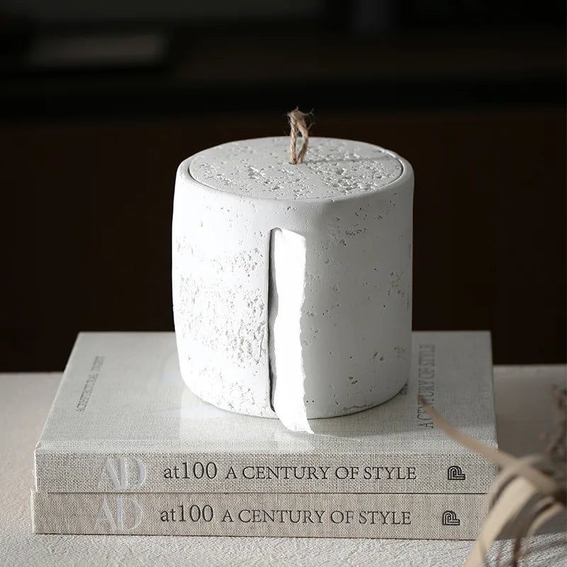 Wabi-Sabi Sandstone Tissue Box