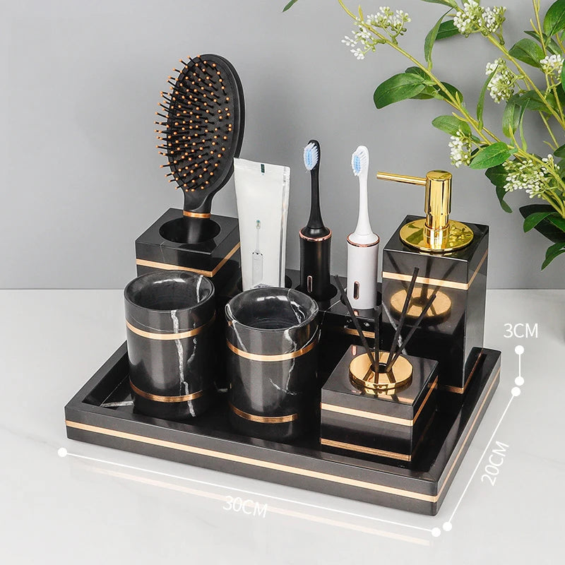 Nero Marquina Bathroom Set