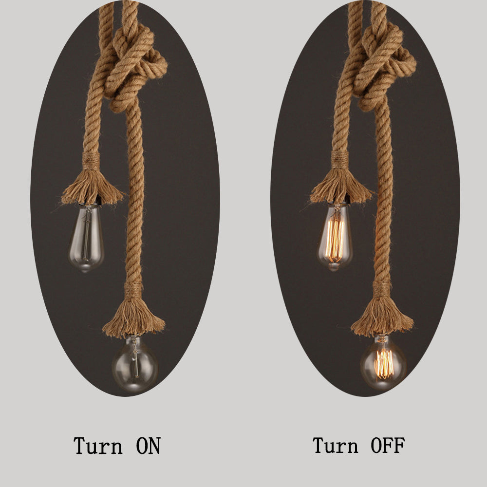 Hemp Rope Industrial Pendant Light
