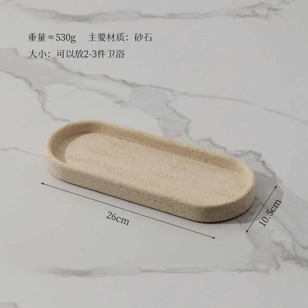 Travertine Stone Vanity Tray