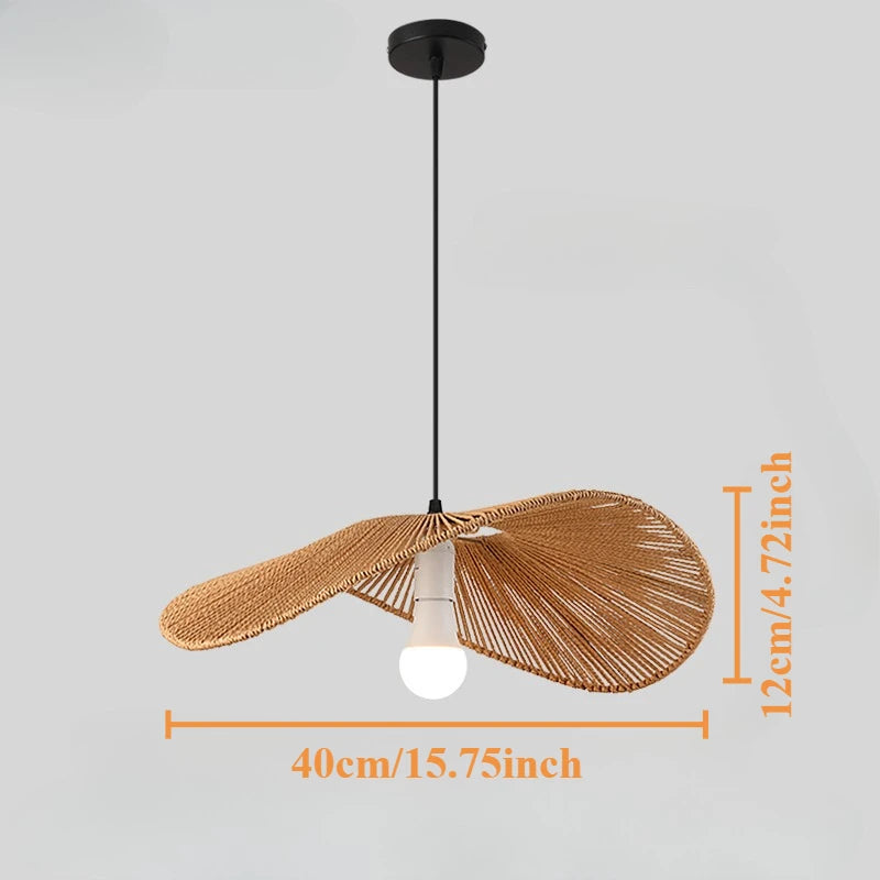 Retro Rattan Pendant Chandelier