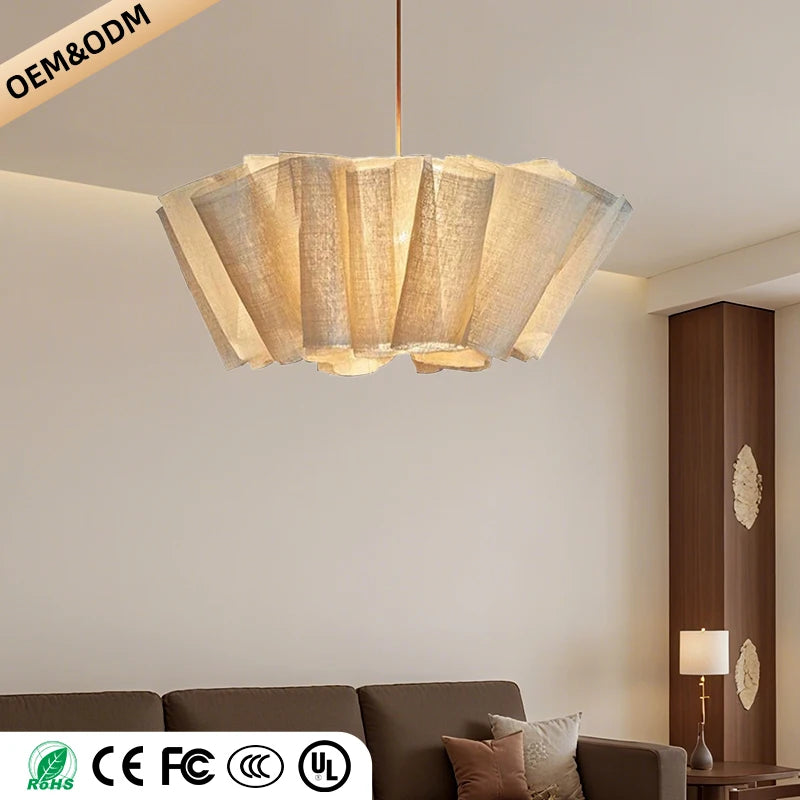 Wabi-Sabi Fabric Pendant Chandelier