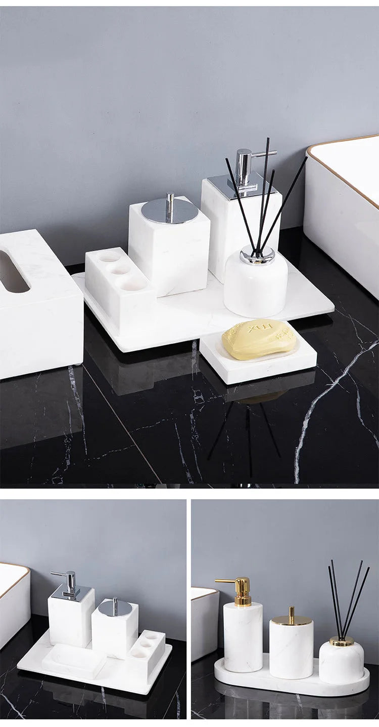 Volakos White Marble Set
