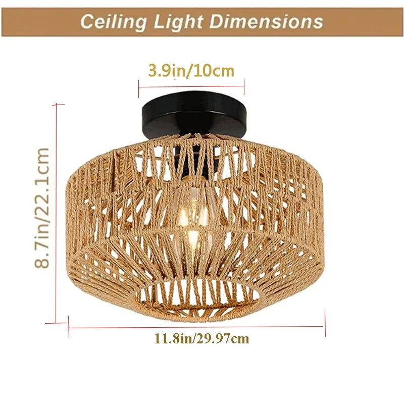 Modern Rattan Pendant Chandelier