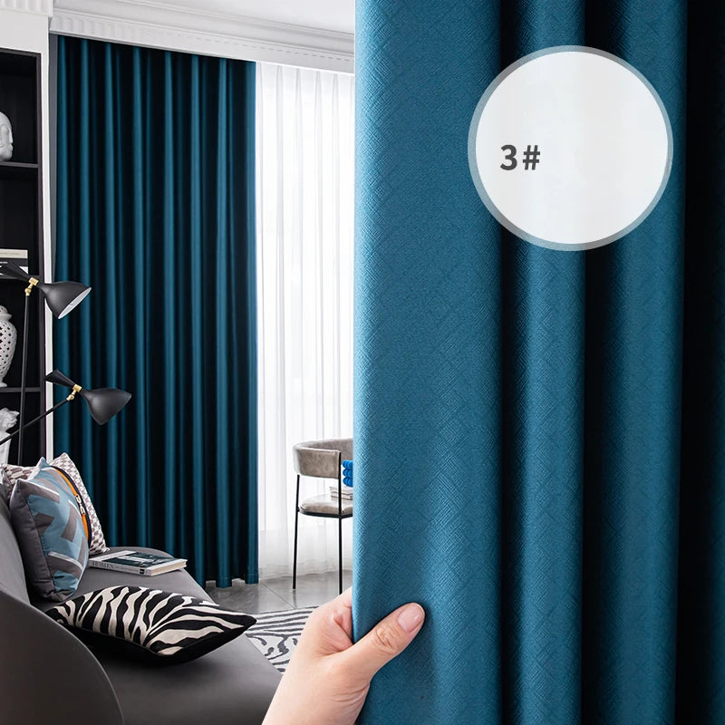 Modern Linen Blackout Curtains
